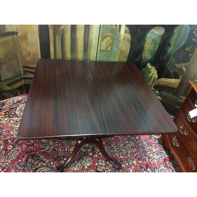 Brown Vintage Games Table, Ball and Claw Foot Game Table For Sale - Image 8 of 12