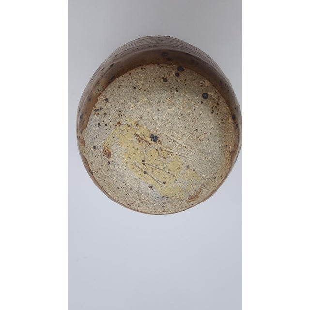 Brown Vintage Studio Pottery Speckled Glaze Bud Vase For Sale - Image 8 of 8
