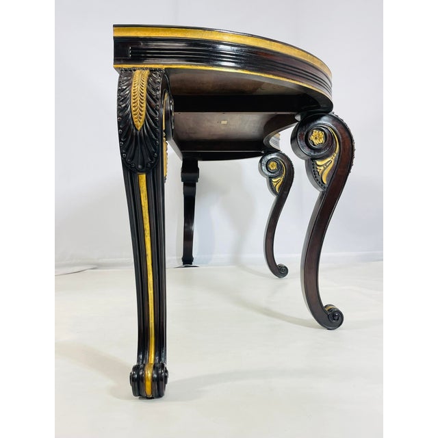 Wood 1990s "Chatsworth" Mahogany & Giltwood Console Table by Dessin Fournir, Los Angeles For Sale - Image 7 of 12
