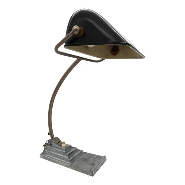 Vintage Bankers Lamp from Erpe, 1920s For Sale