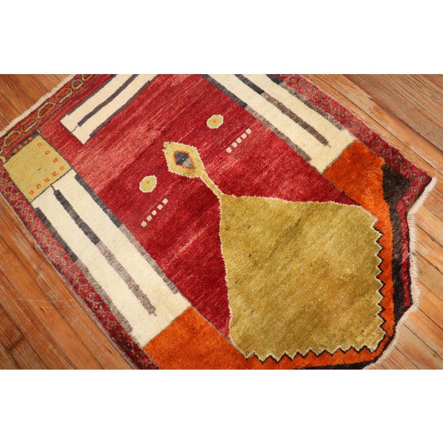 Vintage Turkish Anatolian Horseback Prayer Rug For Sale - Image 10 of 10