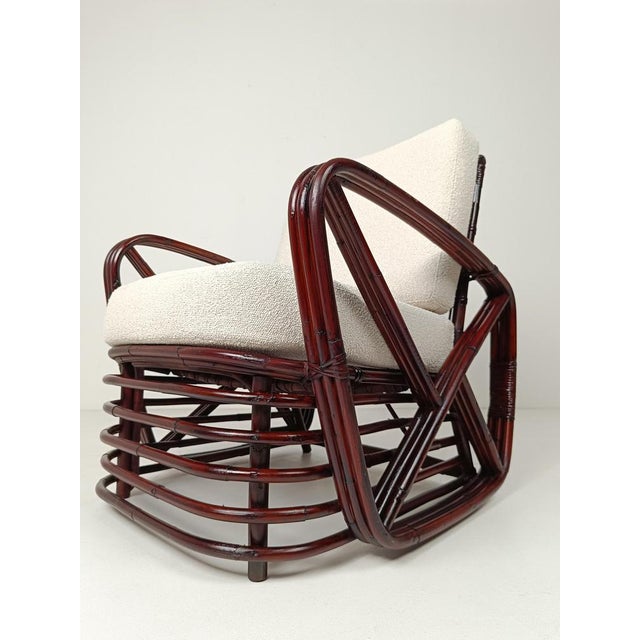 Vintage Bamboo, Rattan and Cane Lounge Chair in the style of Paul Frankl, 1950s For Sale - Image 3 of 18