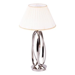 Art Deco Table Lamp in Chromed Metal by Mauro Ferretti, Italy, 1920s For Sale