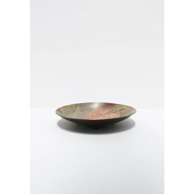 Metal Modern Metals Bowl by E Cabello, Circa 1960s, Mexico For Sale - Image 7 of 12