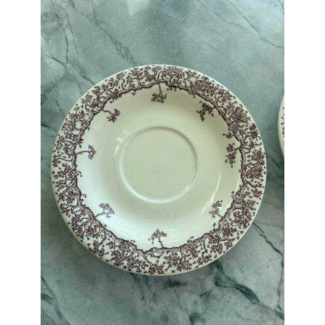 Traditional Hermes Les Maisons Enchantees Cup and Saucer Set - 4pcs For Sale - Image 3 of 5