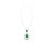Metal 6.42 Carat Floating Emerald with Diamond & Emeralds in 18K Pendant Necklace For Sale - Image 7 of 12