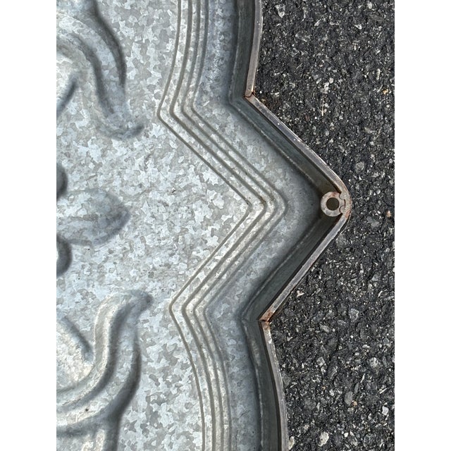 Silver 20th Century Zinc Ornamental Architectural / Garden Plaque For Sale - Image 8 of 10