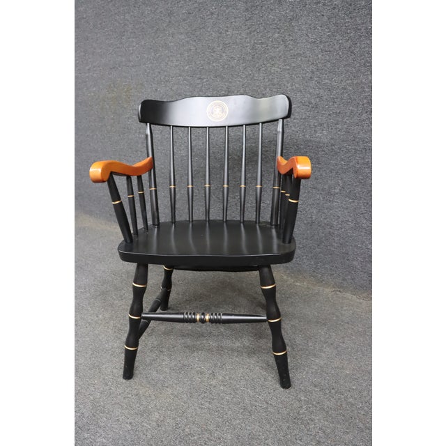 Traditional Wake Forest University Bowman Gray School of Medicine Commemorative Windsor Armchair For Sale - Image 3 of 9