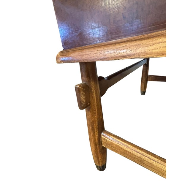 Wood MCM Lane Furniture Walnut Ceramic Top Coffee Table For Sale - Image 7 of 11