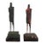 Pair of Bronze Abstract Standing Figures by Tom Bostelle (8.5” H Each) For Sale