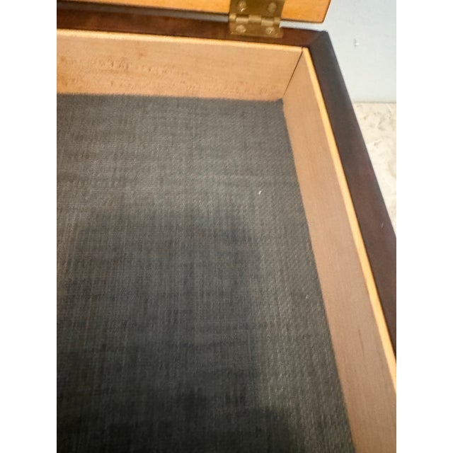 David Whitaker Handmade Wooden Heritage Box, 2005, Figured Maple & Walnut Storage Box With Removable Tray For Sale - Image 11 of 12