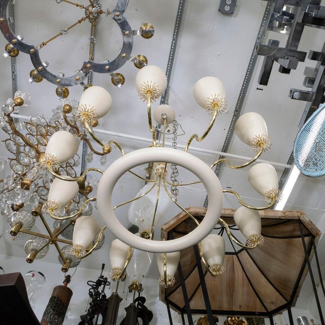 Lightolier Rare "Ballerina" Chandelier by Paavo Tynell for Lightolier For Sale - Image 4 of 9