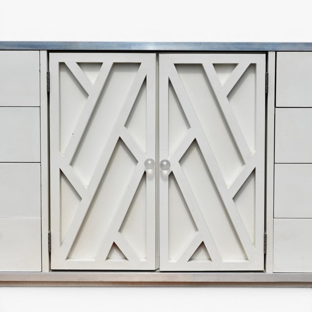 Mid-Century Modern Vintage Milo Baughman Style Dresser With Mirror For Sale - Image 3 of 8