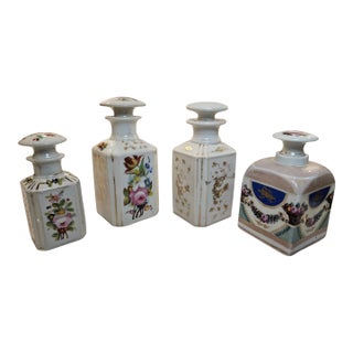 Set of 4, Antique French Perfume Bottles For Sale