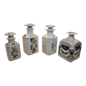 Set of 4, Antique French Perfume Bottles