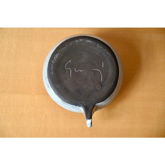 Stoneware Bedroom Candlestick with Blue-Grey Glaze, 1970s For Sale - Image 3 of 8