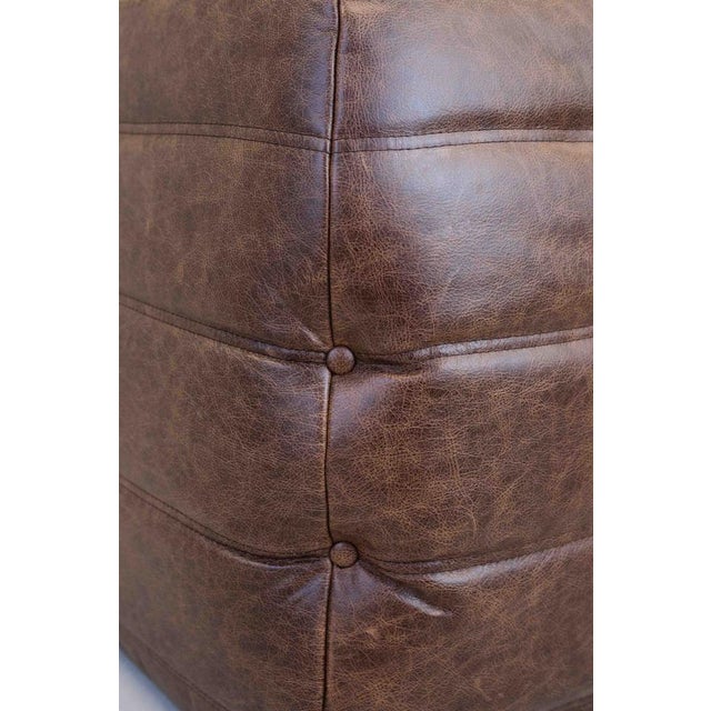 Vintage Two-Seater Togo Sofa with Arms in Brown Leather by Michel Ducaroy for Ligne Roset, 1970s For Sale - Image 18 of 18
