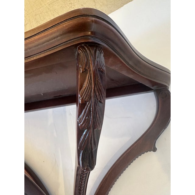 Carved Mahogany Wall Brackets -a Pair For Sale - Image 4 of 10