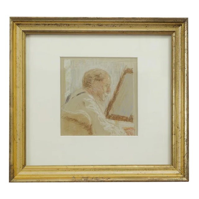 Bernhard Pankok, Man in Front of a Mirror, Pencil on Paper For Sale