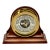 Fine Vintage Mid 20th Century Brass & Mahogany Ships Barometer & Thermometer by Esteemed Boston Maker "Chelsea" For Sale