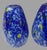Late 20th Century Pair of Vintage Venetian Art Splatter Cased Glass Blue Pendant Shades For Sale - Image 5 of 7