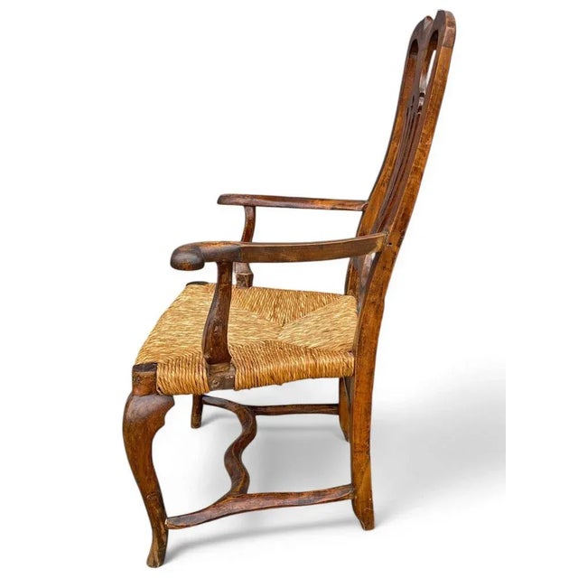 Louis XV Venetian Armchair in Walnut For Sale - Image 10 of 18