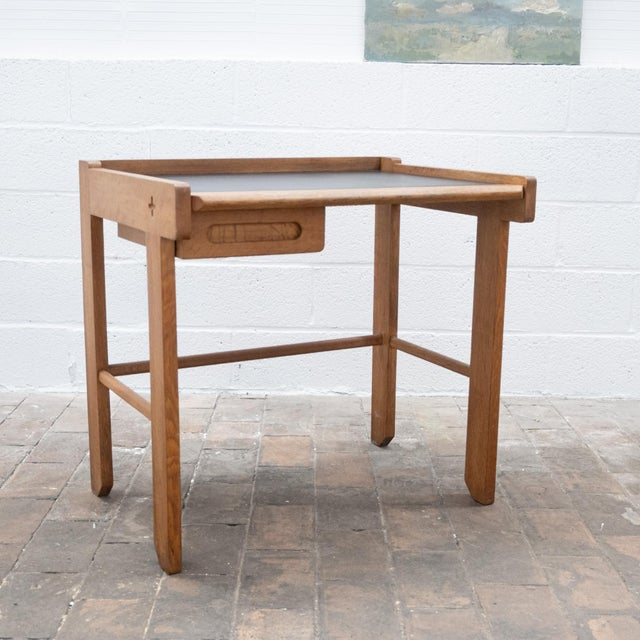 Wood Desk by Guillerme et Chambron, 1960s For Sale - Image 7 of 7