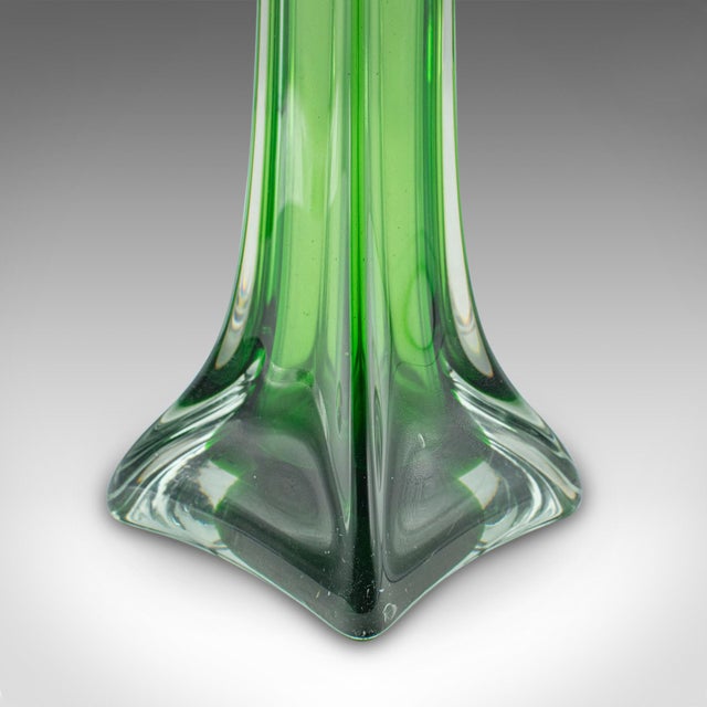 Small Vintage Single Stem Vase, Scandinavian, Glass, Posy Sleeve, Mid Century For Sale - Image 9 of 9