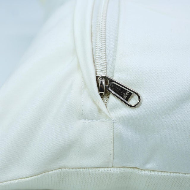 Favdivine Off White Linen Handemade Block Print Decorative Throw Pillow Covers 16x16 Inches- Saras For Sale - Image 4 of 4