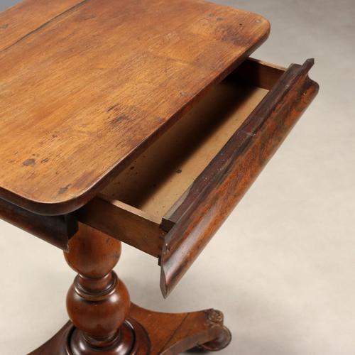 Small Antique Table Wood with Drawer, Italy, 19th Century For Sale - Image 6 of 13