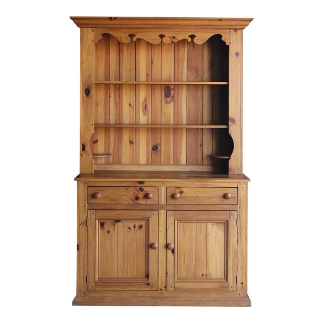 Ethan Allen Farmhouse Pine Cupboard Chairish