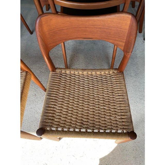 Brown Danish Dining Chairs by Arne Hovmand Olsen for Mogens Kold, Set of 6 For Sale - Image 8 of 17