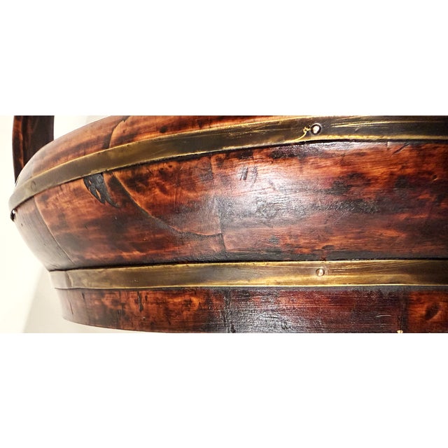 Wood Antique Chinese Wood Basket For Sale - Image 7 of 15