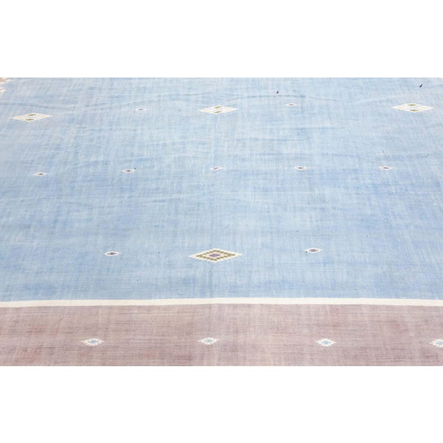 Doris Leslie Blau Vintage Indian Dhurrie Rug For Sale - Image 4 of 9