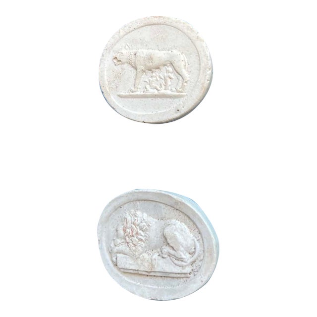Italian Plaster Intaglios in Reclaimed Frame For Sale