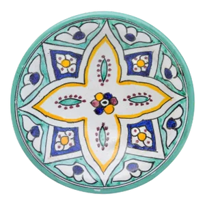 Mid 20th Century Ceramic Plate W/ Colorful Andalusian Floral Pattern