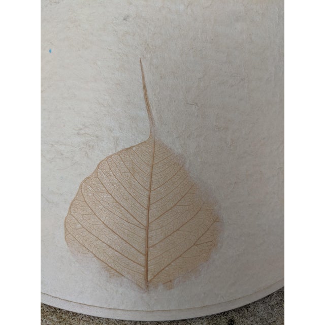 Vintage Organic Modern Leaf Papyrus Lampshades- A Pair For Sale - Image 10 of 12