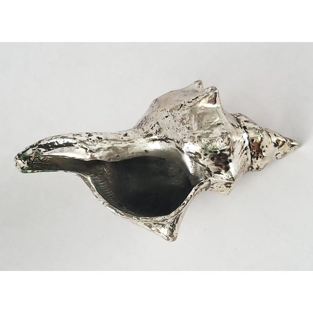 Late 20th Century Silver Dipped Real Seashell Shell For Sale - Image 5 of 8