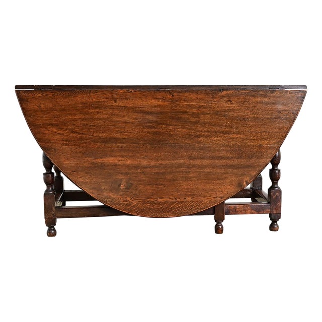 Early 19th Century French Oak Gate Leg Drop-leaf Dining Table For Sale