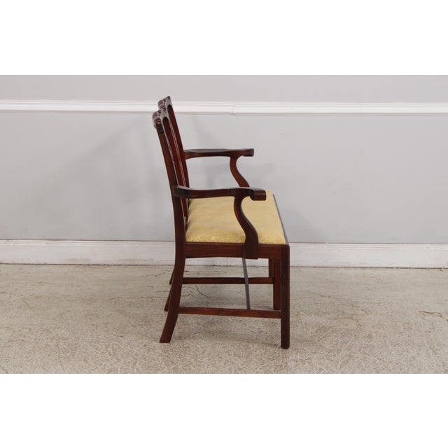 Chippendale Style Mahogany Window Bench For Sale - Image 4 of 18