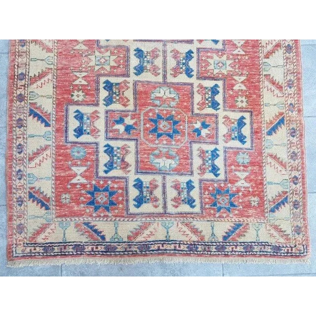 Burnt Orange 1960s Faded Bohemian Turkish Rug For Sale - Image 8 of 10