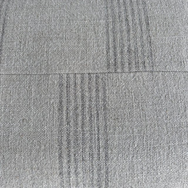 Not Yet Made - Made To Order Upholstered Ottoman Bench in Stone Washed Linen With Faded Stripe For Sale - Image 5 of 7