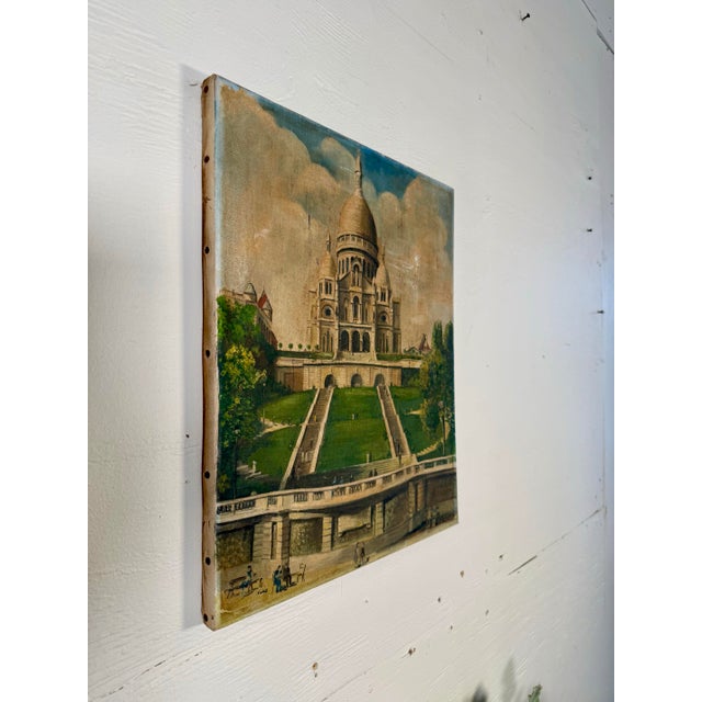French Antique French Painting Montmartre Paris For Sale - Image 3 of 11