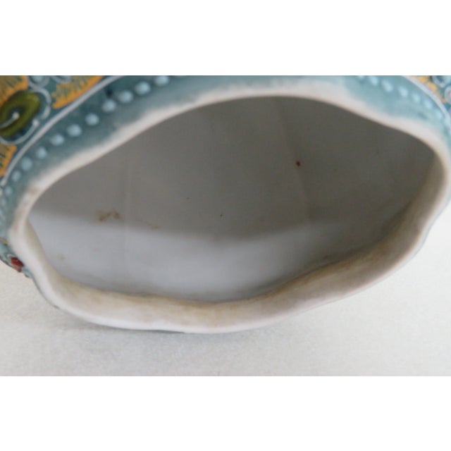 Moriage Nippon Style Hand Painted Vase For Sale - Image 10 of 13