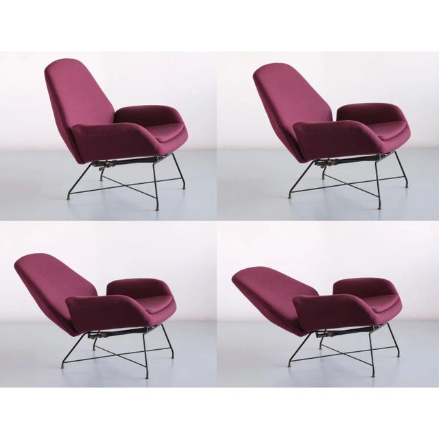 Italian Lotus Adjustable Lounge Chair by Augusto Bozzi for Saporiti Italia, 1960s For Sale - Image 11 of 15