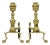 The Harvin Co Vintage Brass Federal Style Branch Foot Fireplace Andirons - Pair For Sale