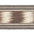 A warp-printed ikat woven by hand, this layered, pattern-on-pattern tape features a striped edging and incredible...