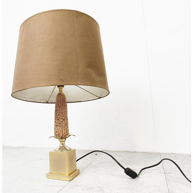 1970s Vintage French Corn Table Lamp, 1970s For Sale - Image 5 of 8