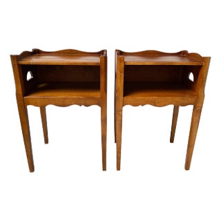 1990s Baker Furniture Milling Road Side Tables (Pair) For Sale