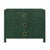 Metal Matthew Izzo Home Getty Green Grasscloth Three Drawer Chest With Antique Brass Circle Drawer Pull For Sale - Image 7 of 7